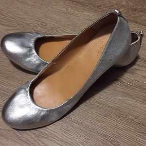 J.Crew Factory Anya Silver Flats